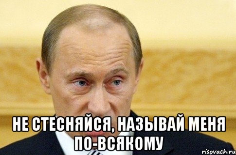  Не стесняйся, называй меня по-всякому, Мем путин