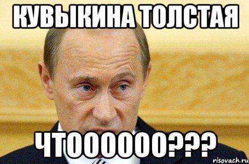 Кувыкина ТОлстая Чтоооооо???, Мем путин