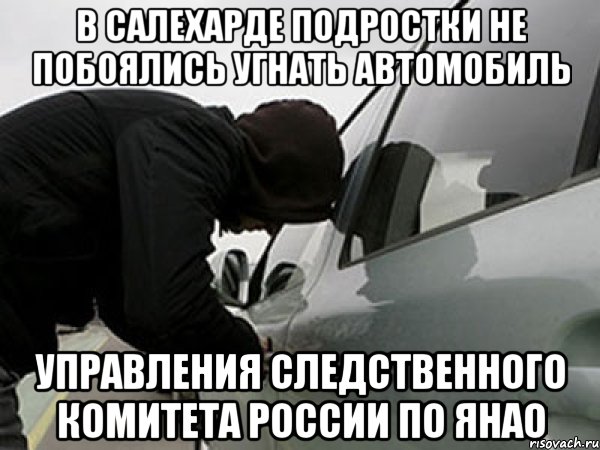 В САЛЕХАРДЕ ПОДРОСТКИ НЕ ПОБОЯЛИСЬ УГНАТЬ АВТОМОБИЛЬ управления Следственного комитета РоссиИ ПО ЯНАО, Мем ПВАИ