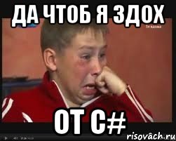 да чтоб я здох от С#, Мем  Сашок Фокин