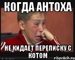 Когда Антоха Не кидает переписку с Котом, Мем  Сашок Фокин