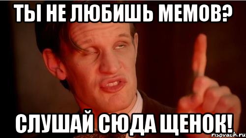 ты не любишь мемов? слушай сюда щенок!