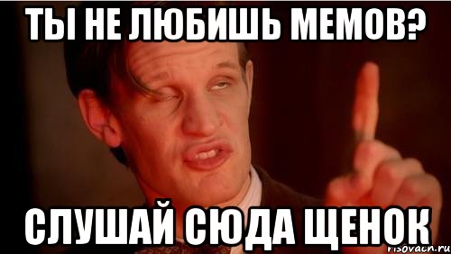 ты не любишь мемов? слушай сюда щенок