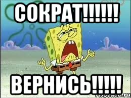 Сократ!!!!!! ВЕРНИСЬ!!!!!, Мем Спанч Боб плачет