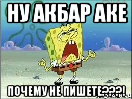 Ну Акбар аке Почему не пишете???!, Мем Спанч Боб плачет