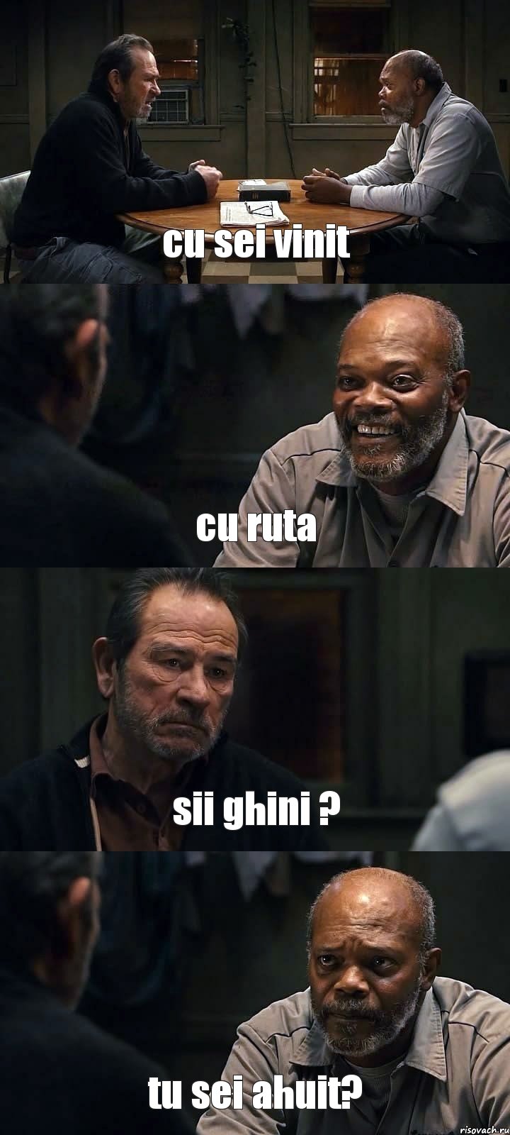 cu sei vinit cu ruta sii ghini ? tu sei ahuit?, Комикс The Sunset Limited