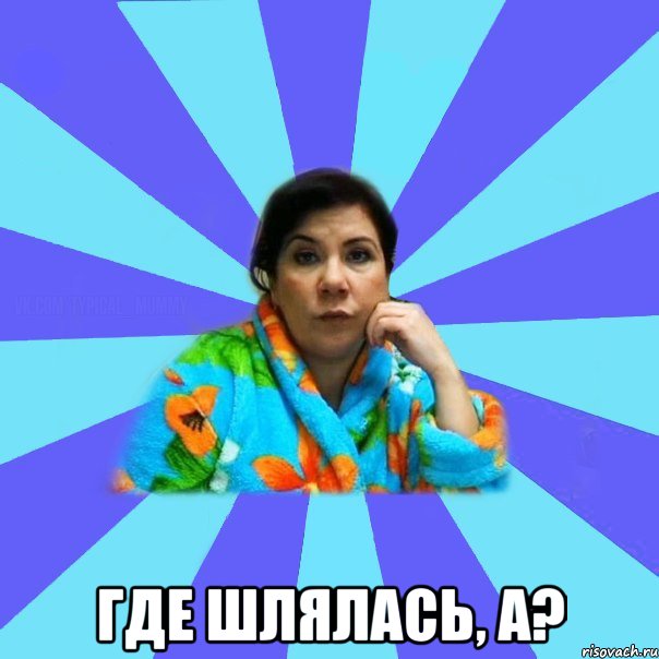  Где шлялась, а?, Мем типичная мама