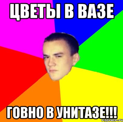 цветы в вазе говно в унитазе!!!, Мем Типичный Егор