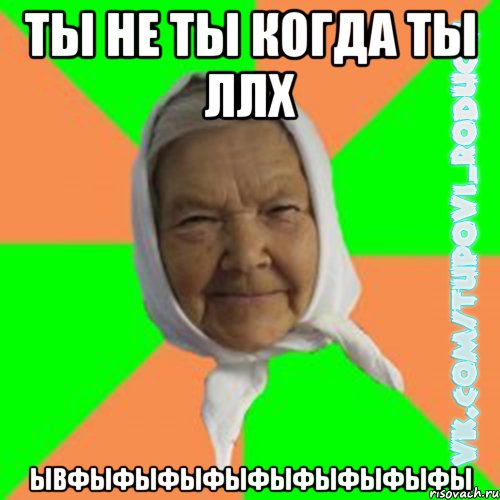 Ты не ты когда ты ллх ывфыфыфыфыфыфыфыфыфы, Мем  Типова бабця