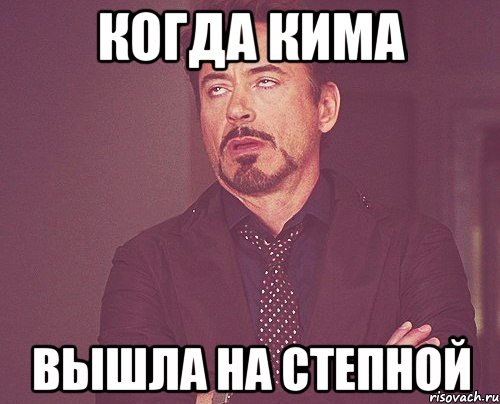 когда кима вышла на степной, Мем твое выражение лица