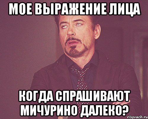 мое выражение лица когда спрашивают мичурино далеко?, Мем твое выражение лица