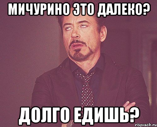 Мичурино это далеко? Долго едишь?, Мем твое выражение лица