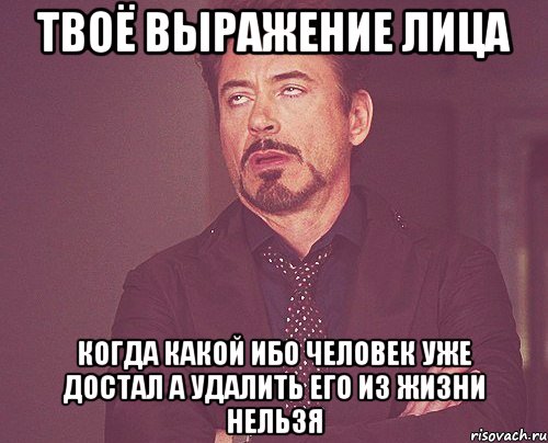 Твоё выражение лица Когда какой ибо человек уже достал а удалить его из жизни нельзя, Мем твое выражение лица