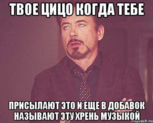 твое цицо когда тебе присылают ЭТО и еще в добавок называют эту хрень музыкой, Мем твое выражение лица