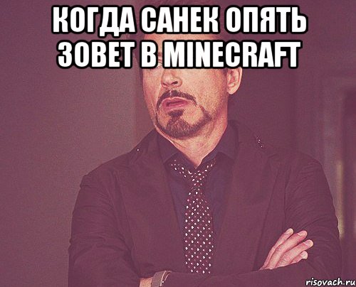 Когда санек опять зовет в minecraft , Мем твое выражение лица