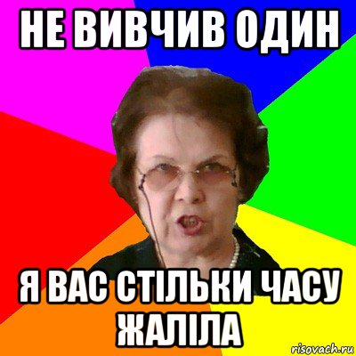 не вивчив один я вас стільки часу жаліла, Мем Типичная училка