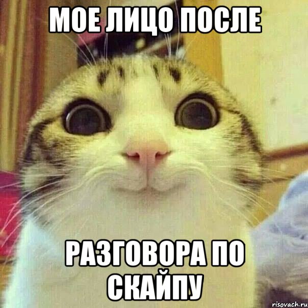 Мое лицо после Разговора по скайпу