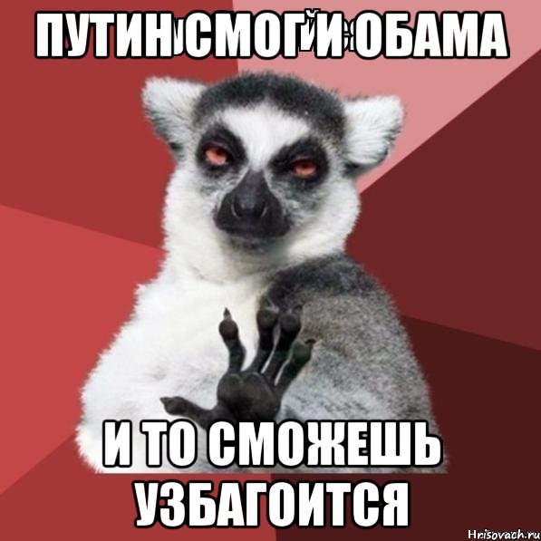 Путин смог и Обама И то сможешь узбагоится, Мем Узбагойзя