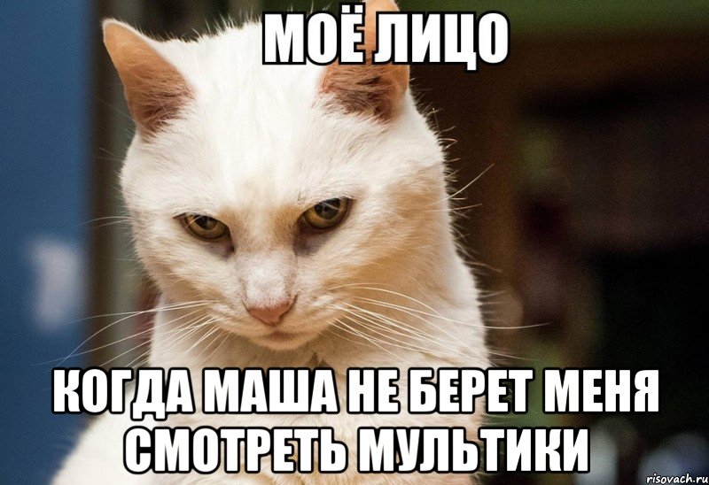  когда Маша не берет меня смотреть мультики