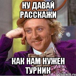 НУ ДАВАЙ РАССКАЖИ КАК НАМ НУЖЕН ТУРНИК