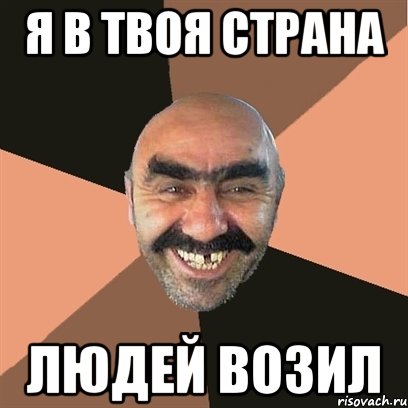 Я В ТВОЯ СТРАНА ЛЮДЕЙ ВОЗИЛ, Мем Я твой дом труба шатал
