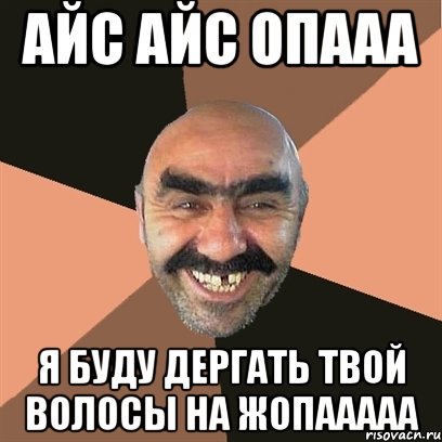 Айс айс опааа Я буду дергать твой волосы на жопааааа