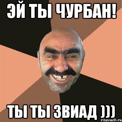 Эй ты чурбан! Ты ты Звиад )))