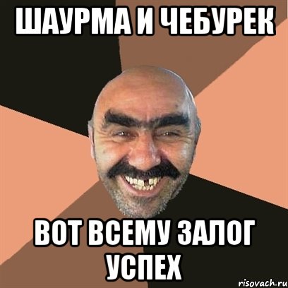 Шаурма и чебурек Вот всему залог успех, Мем Я твой дом труба шатал