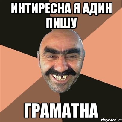 интиресна я адин пишу граматна, Мем Я твой дом труба шатал