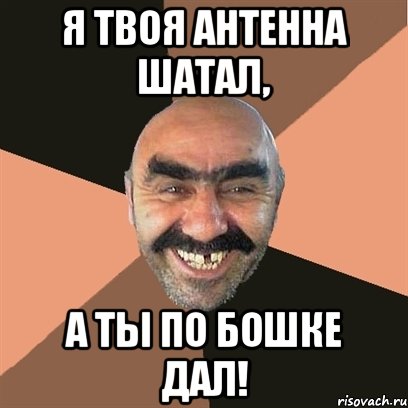 Я твоя антенна шатал, А ты по бошке дал!, Мем Я твой дом труба шатал