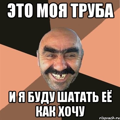 Это моя труба и я буду шатать её как хочу, Мем Я твой дом труба шатал
