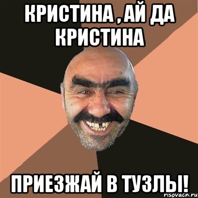 КРИСТИНА , АЙ ДА КРИСТИНА ПРИЕЗЖАЙ В ТУЗЛЫ!, Мем Я твой дом труба шатал