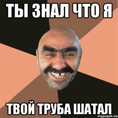 ты знал что я твой труба шатал, Мем Я твой дом труба шатал