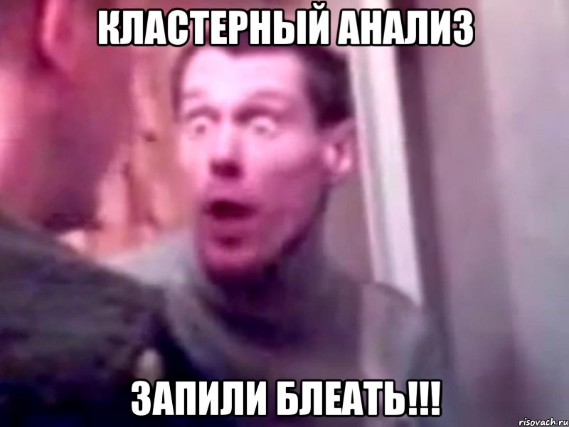 КЛАСТЕРНЫЙ АНАЛИЗ ЗАПИЛИ БЛЕАТЬ!!!