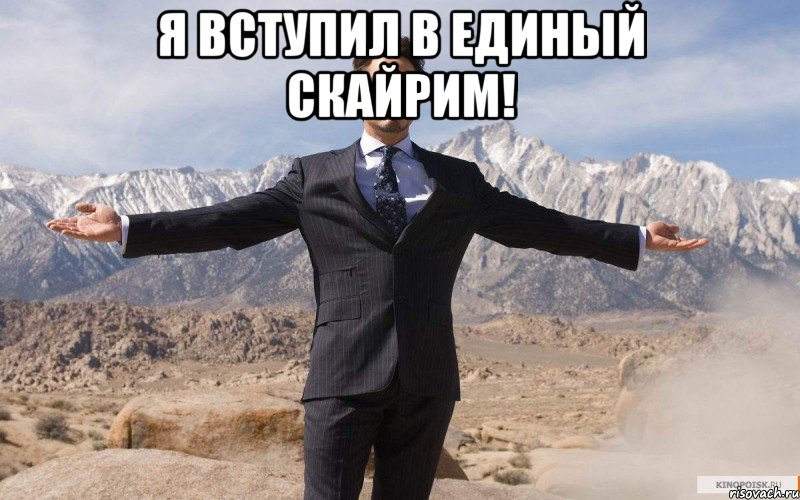 Я вступил в Единый Скайрим! , Мем железный человек