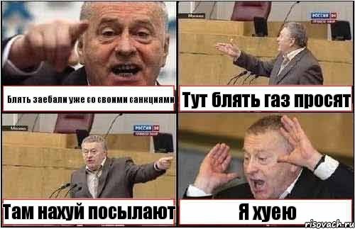 Блять заебали уже со своими санкциями Тут блять газ просят Там нахуй посылают Я хуею, Комикс жиреновский