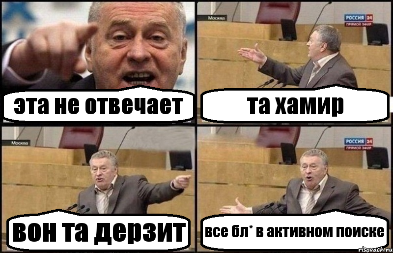 эта не отвечает та хамир вон та дерзит все бл* в активном поиске, Комикс Жириновский