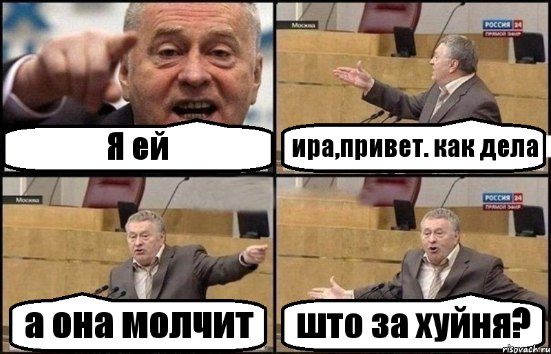 Я ей ира,привет. как дела а она молчит што за хуйня?, Комикс Жириновский