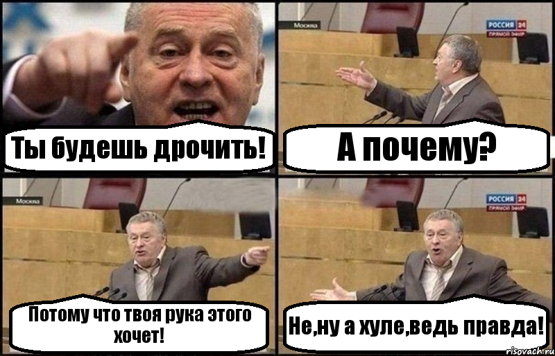 Ты будешь дрочить! А почему? Потому что твоя рука этого хочет! Не,ну а хуле,ведь правда!, Комикс Жириновский