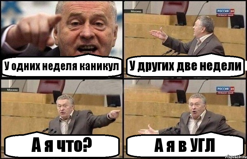 У одних неделя каникул У других две недели А я что? А я в УГЛ, Комикс Жириновский