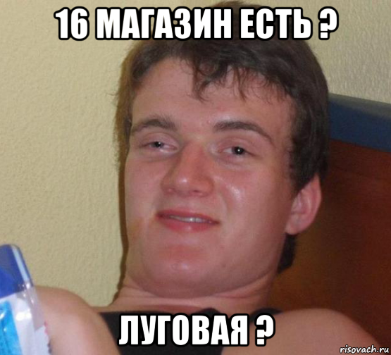 16 магазин есть ? луговая ?