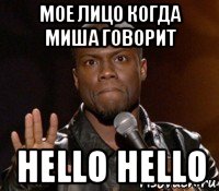 мое лицо когда миша говорит hello hello, Мем  А теперь представь