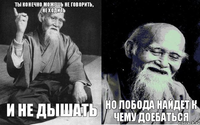 Ты конечно можешь не говорить, не ходить и не дышать  Но Лобода найдет к чему доебаться, Комикс Мудрец-монах (4 зоны)