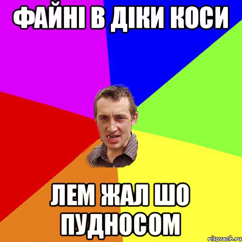 Файні в діки коси лем жал шо пудносом, Мем Чоткий паца