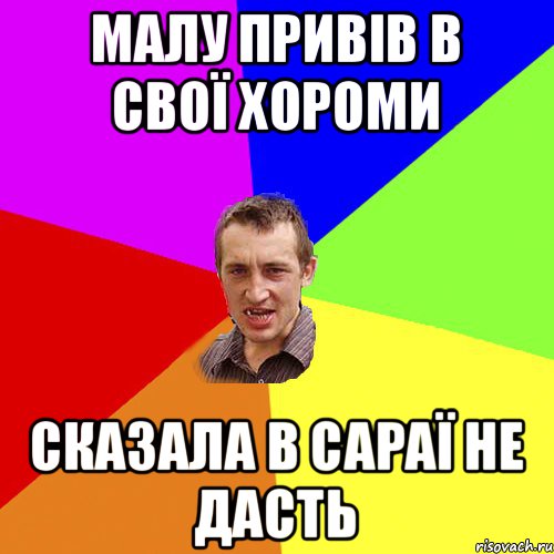 Малу привів в свої хороми сказала в сараї не дасть, Мем Чоткий паца