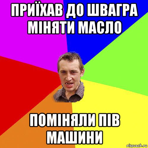 приїхав до швагра міняти масло поміняли пів машини, Мем Чоткий паца