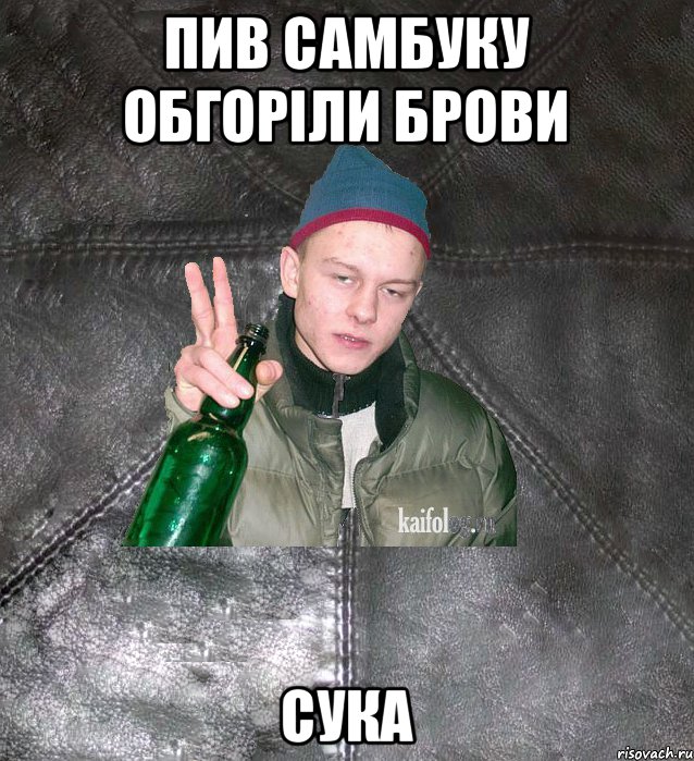 пив самбуку обгоріли брови сука, Мем Дерзкий