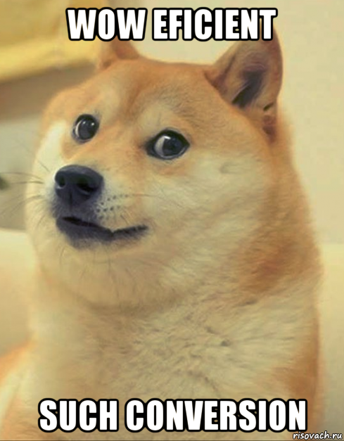 wow eficient such conversion, Мем doge woof