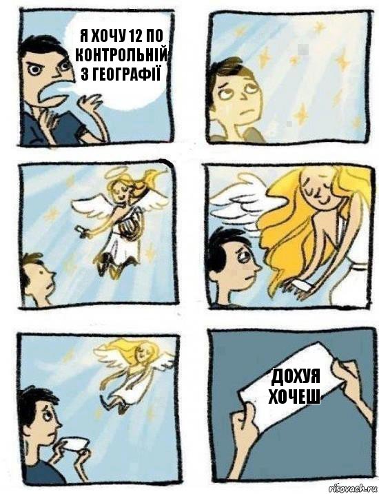 Дохуя хочеш Я хочу 12 по контрольній з географії