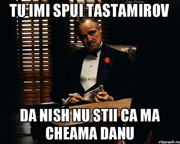 Tu imi spui Tastamirov Da nish nu stii ca ma cheama Danu, Мем Дон Вито Корлеоне